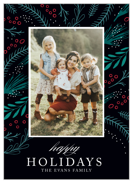 Spread some Christmas cheer with our Garland Sprinkle Holiday Cards.