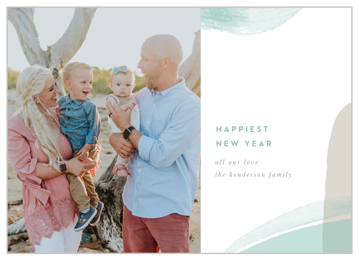 The chic, modern design of our Painted New Year New Years Cards are the perfect way to welcome a new chapter in life. 