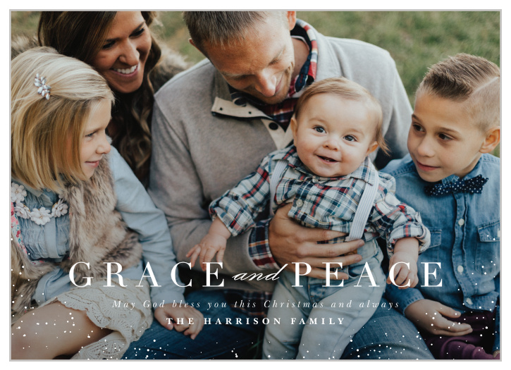 This Christmas send everyone the perfect holiday card with our Grace and Peace Holiday Cards.