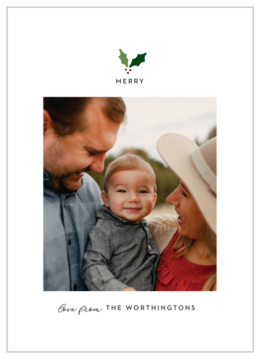 Start the festive season off right with the minimal look of our Mini Mistletoe Holiday Cards. 