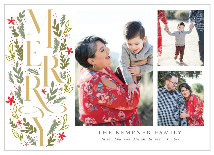 Deck the halls and get ready for the most wonderful time of the year with our Merry Grid Holiday Cards.