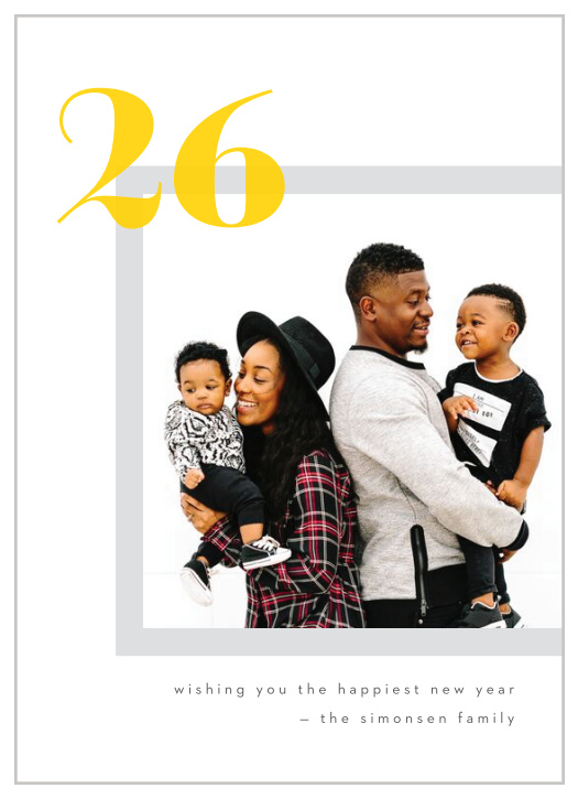 Keep it simple but chic with our Mod Editorial New Years Cards.