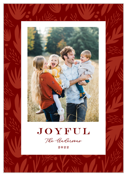 Our Mod Leaves Holiday Cards are a cozy addition to the homes of your most cherished friends and family.
