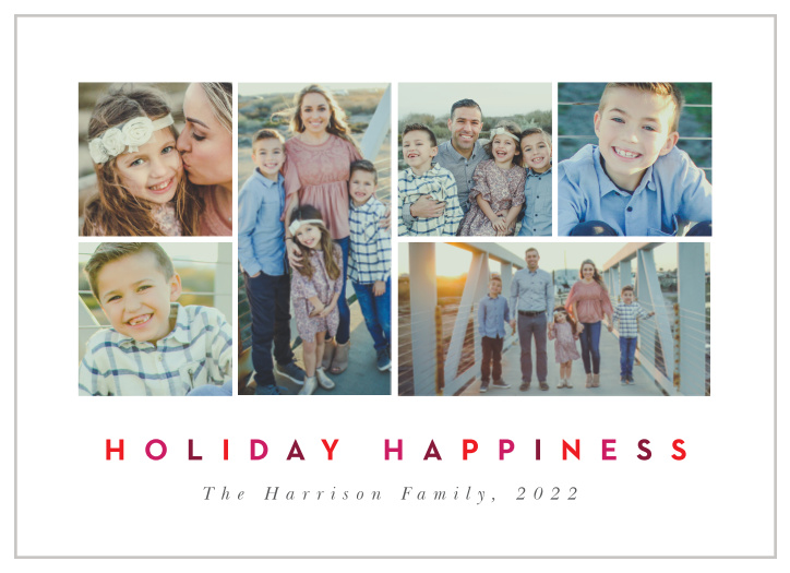 Keep it sweet and simple with our Holiday Happiness Holiday Cards.