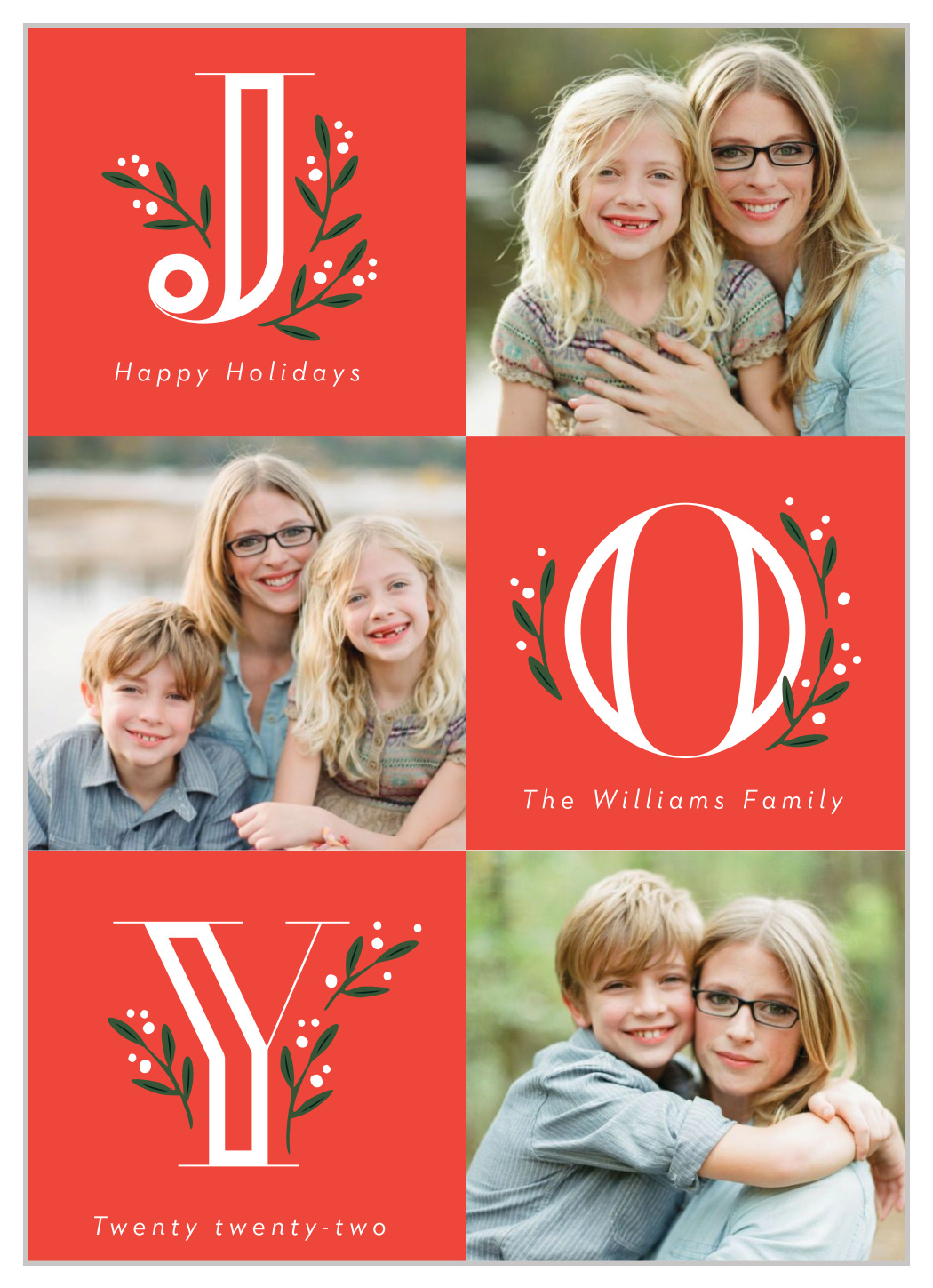 Joy Blocks Holiday Cards
