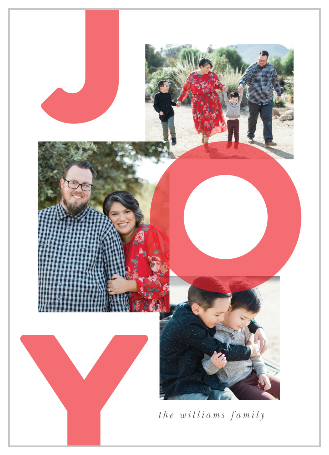 Joy Overlay Holiday Cards
