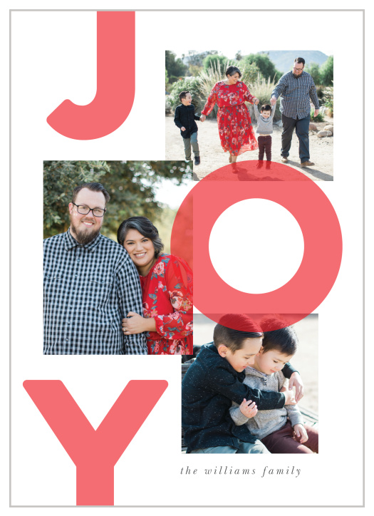 Get ready for the most wonderful time of the year with our Joy Overlay Holiday Cards!