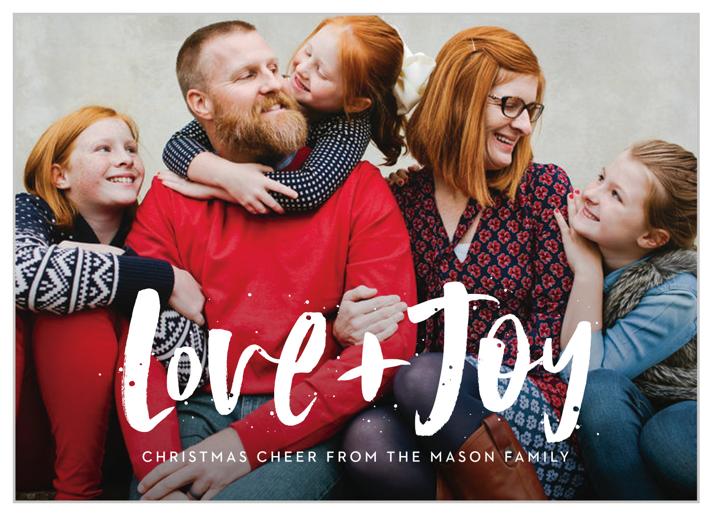 Love Plus Joy Christmas Cards