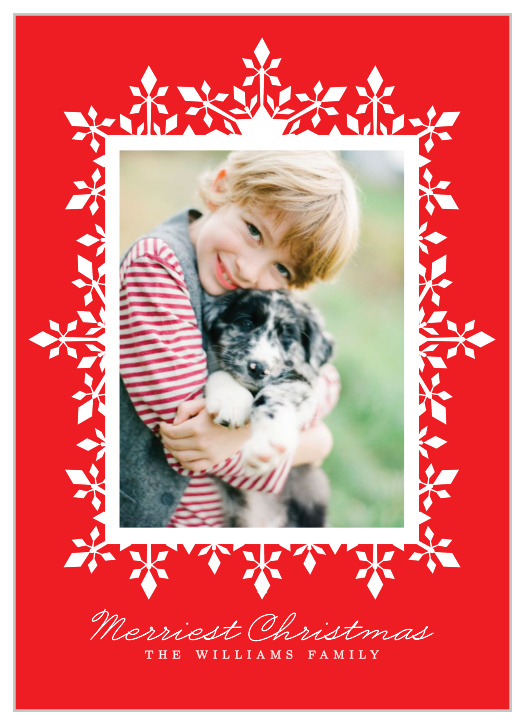The merriest time is upon us and our Snowflake Border Christmas Cards are perfect!