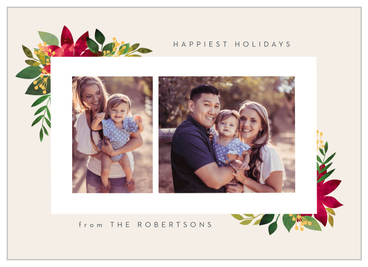 Deck the halls and your loved one's mailboxes this season with our Floral Wonders Holiday Cards!