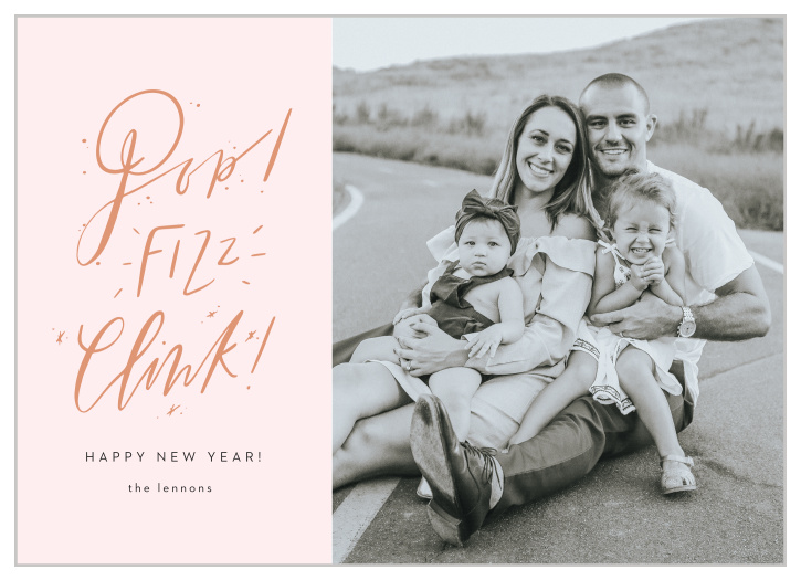 Cheers to the new year with our Poppin Year New Years Cards.