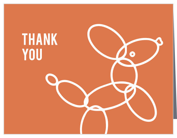 Our Balloon Animal First Birthday Thank You Cards are perfect for showing your appreciation for friends and family that celebrated your child's big day.