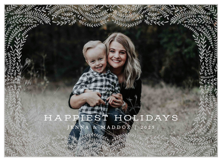 Stun your friends and family with our Shimmering Leaves Holiday Cards.