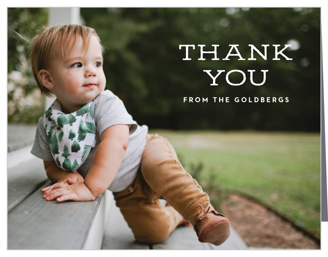 Big Number First Birthday Thank You Cards