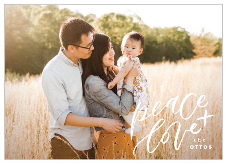 Peace and Love Holiday Cards have that perfect simplistic feel you were looking for.