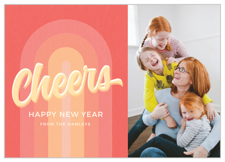 Make the new years a blast with our Rainbow Cheers New Years Cards! 