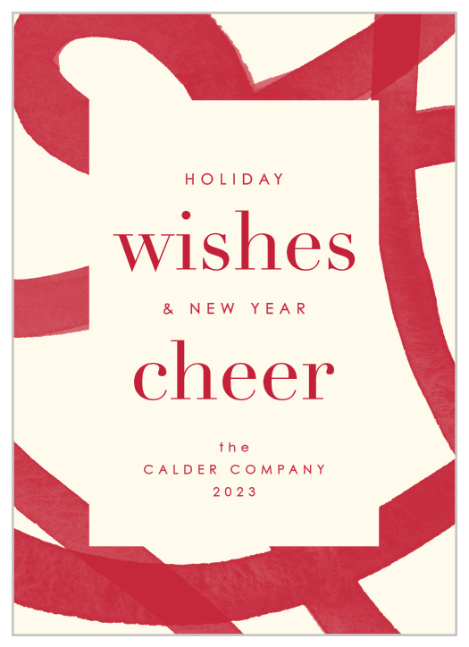 Spread some holiday cheer to your clients with our Cheery Swirls Corporate Holiday Cards!