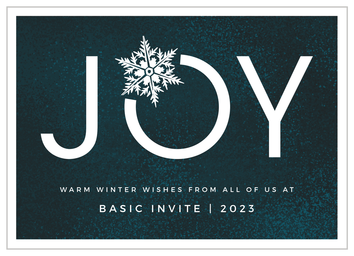Winter Joyflake Corporate Holiday Cards