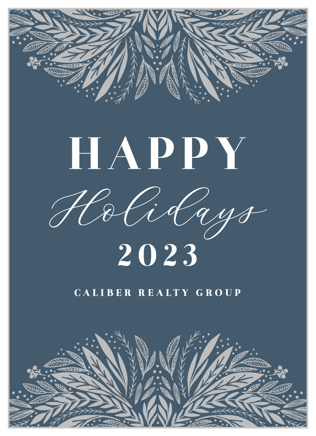 Split Wreath Corporate Holiday Cards