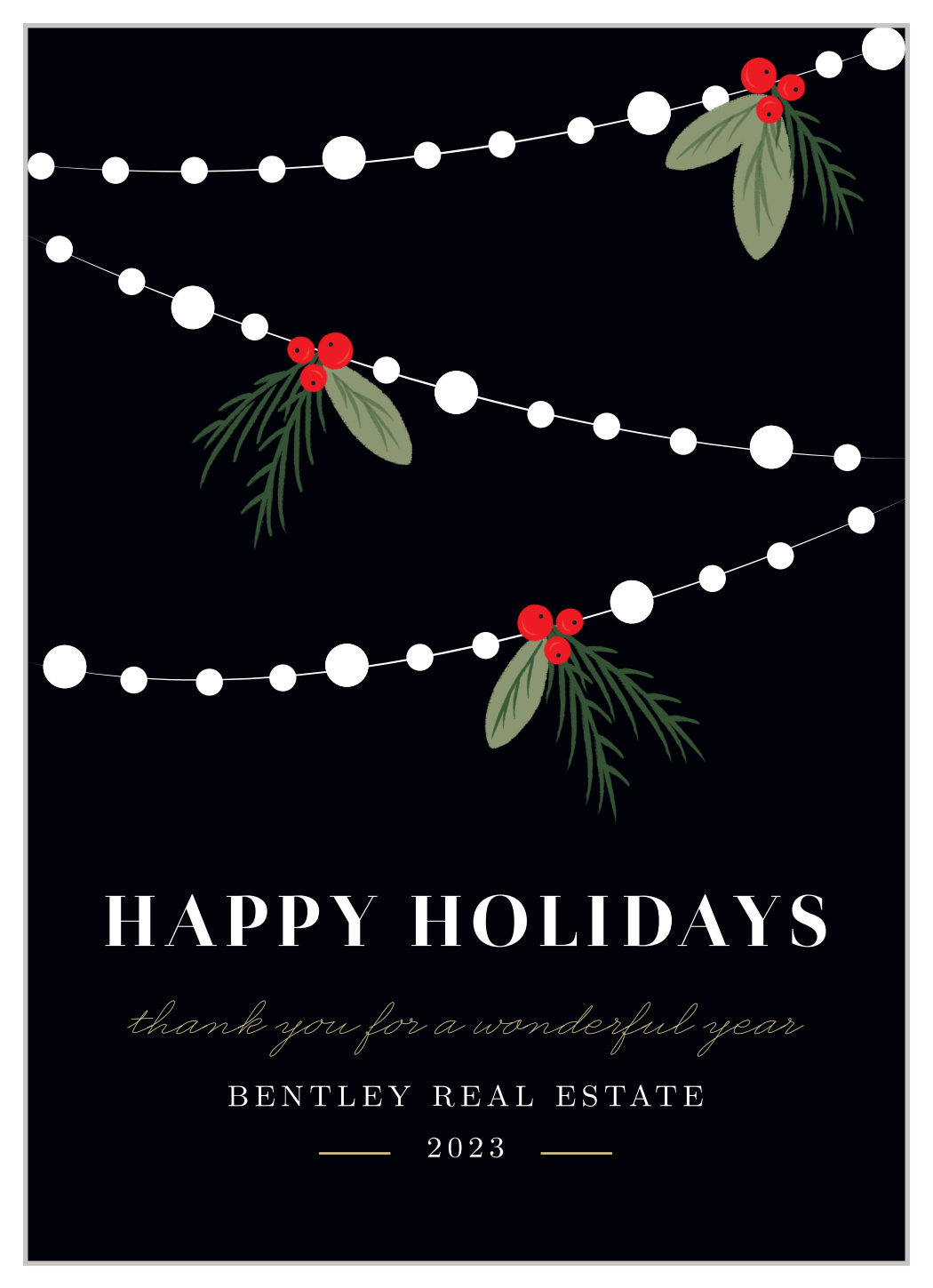 Twinkle Lights Corporate Holiday Cards
