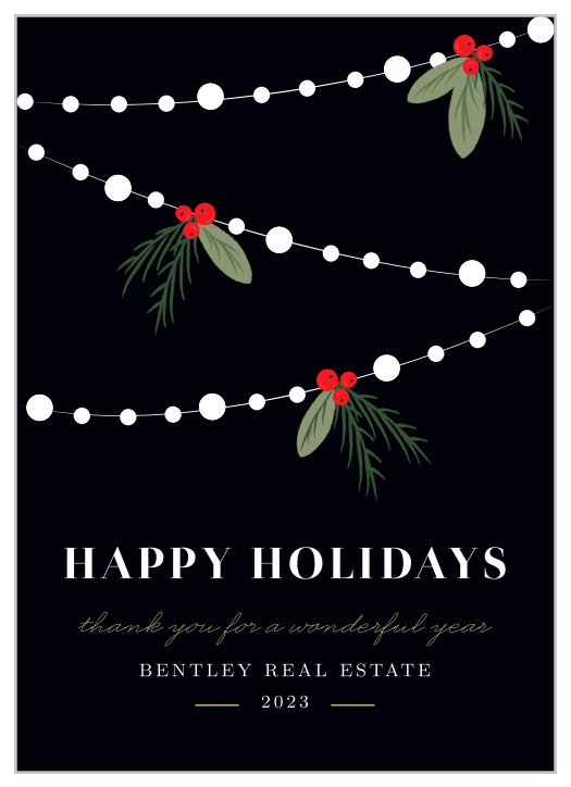 Our Twinkle Lights Corporate Holiday Cards are the perfect way to show your appreciation for clients and employees alike!