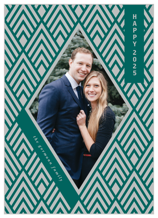 The classic, shining look of our Silver Diamonds New Years Cards is a wonderful way to spread festive cheer to your friends and family.