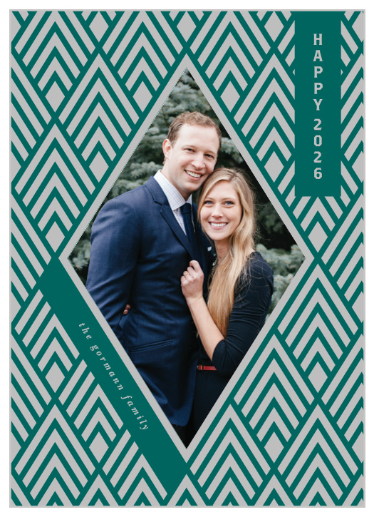 The classic, shining look of our Silver Diamonds New Years Cards is a wonderful way to spread festive cheer to your friends and family.