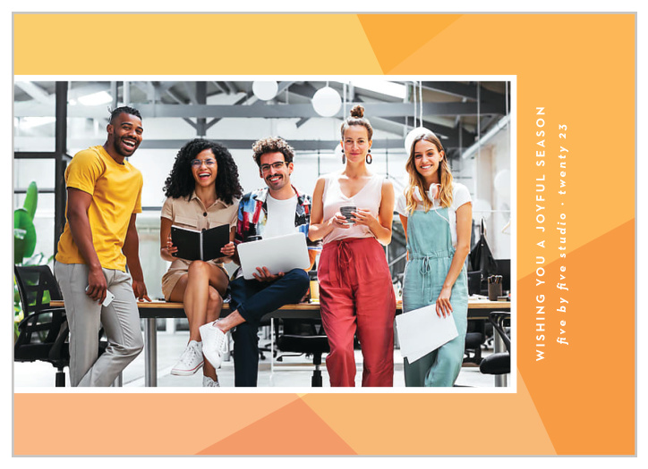 Be the highlight of your client's mailbox with our Holiday Angles Corporate Holiday Cards.