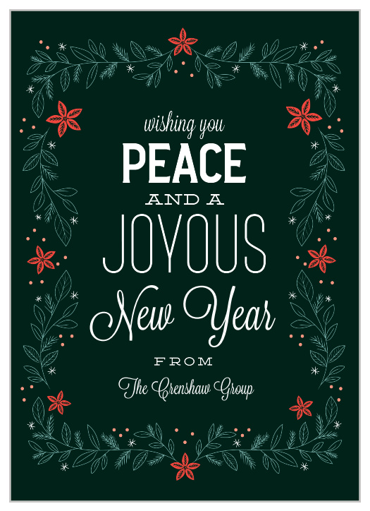 Our Joyous Greeting Corporate New Years Cards are the perfect way to share your appreciation for your clients and employees alike!