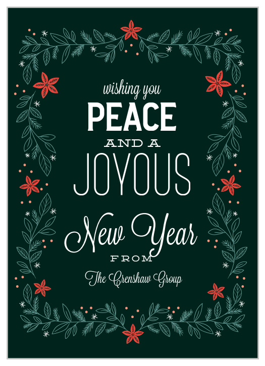 Our Joyous Greeting Corporate New Years Cards are the perfect way to share your appreciation for your clients and employees alike!