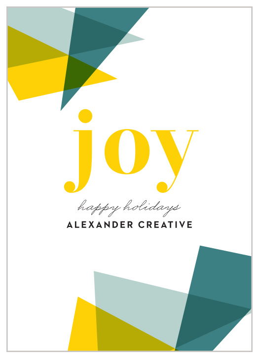 Our CMYK Joy Corporate Holiday Cards are the perfect way to show your appreciation for clients and employees alike!