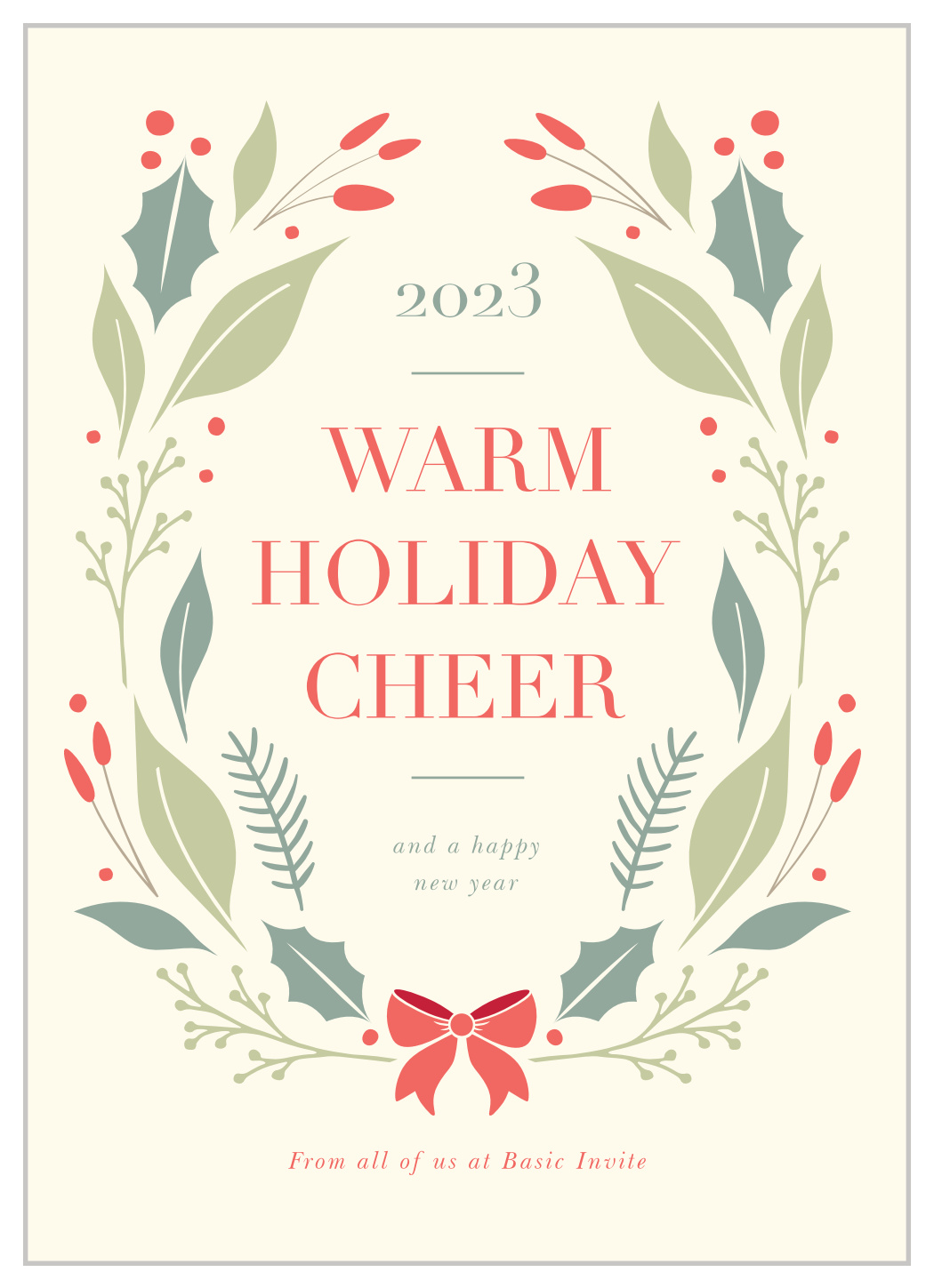 Warm Holiday Cheer Corporate Holiday Cards