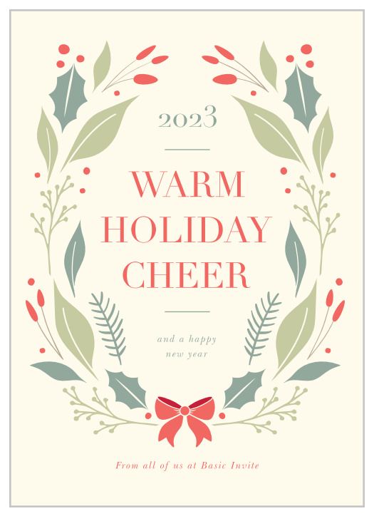 Our Warm Holiday Cheer Corporate Holiday Cards are the perfect way to share your appreciation with clients and employees alike!