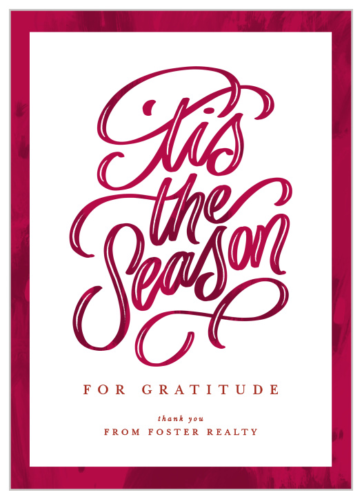 'Tis the season to send some gratitude to all of your business's supporters with our Seasonal Script Corporate Holiday Cards.
