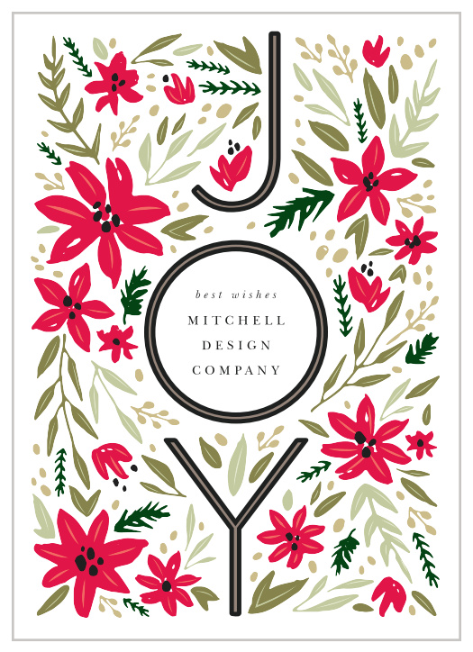 Our Botanical Joy Corporate Holiday Cards are the perfect way to share your appreciation with clients and employees alike!