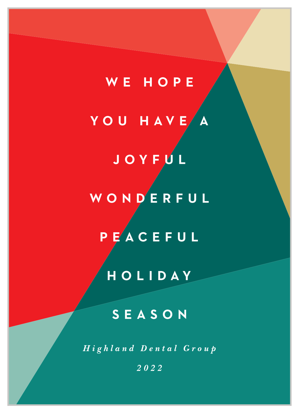 Bright Colorblock Corporate Holiday Cards