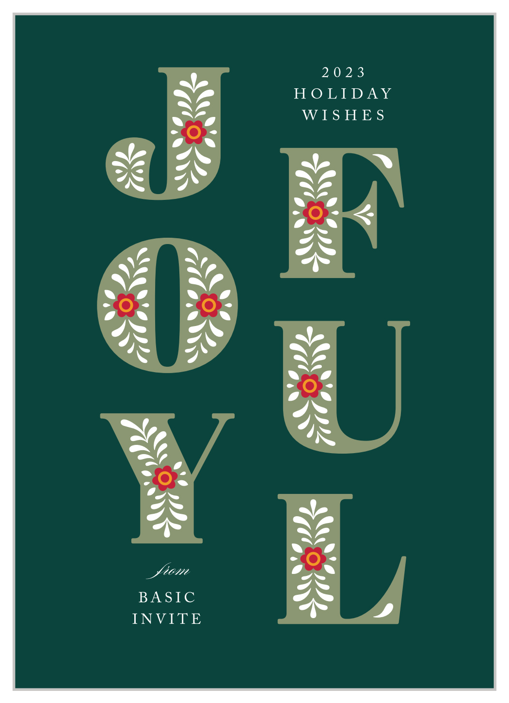 Joyful Wishes Corporate Holiday Cards