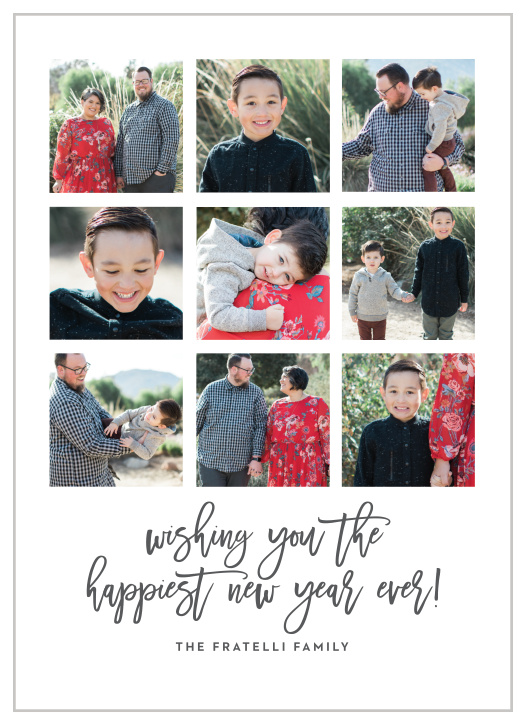 Can't choose one special moment to share with family and friends? Choose six with the classic look of our Richmond Script New Years Cards.