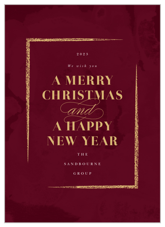 Our Brush Frame Corporate Christmas Cards are the perfect way to share your appreciation with clients and employees alike!