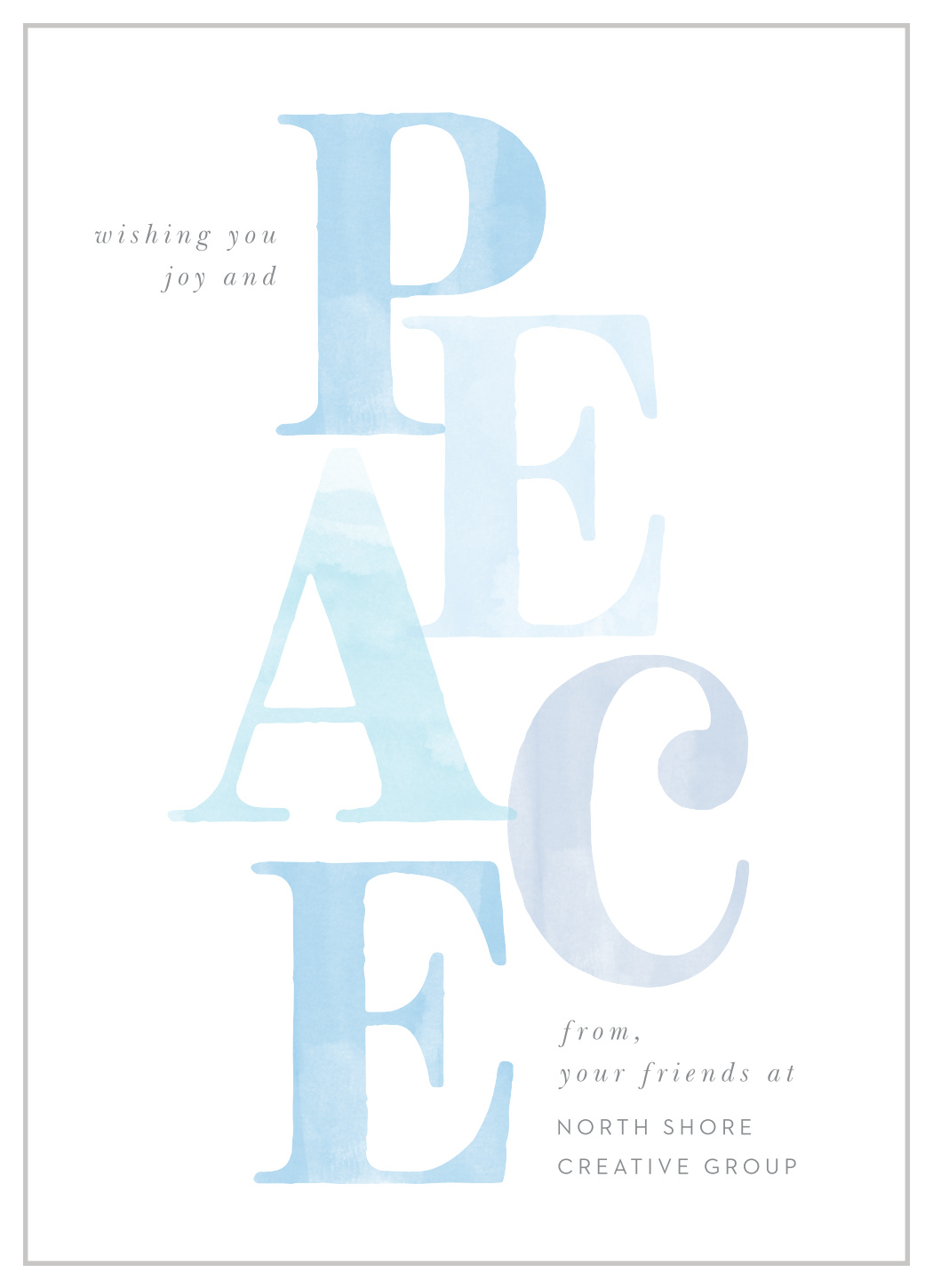 Peaceful Watercolors Corporate Holiday Cards