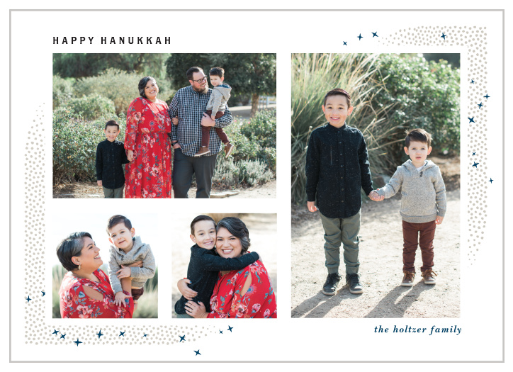 Our Star Swept Holiday Cards are the perfect way to share your Hanukkah joy with your friends and family!