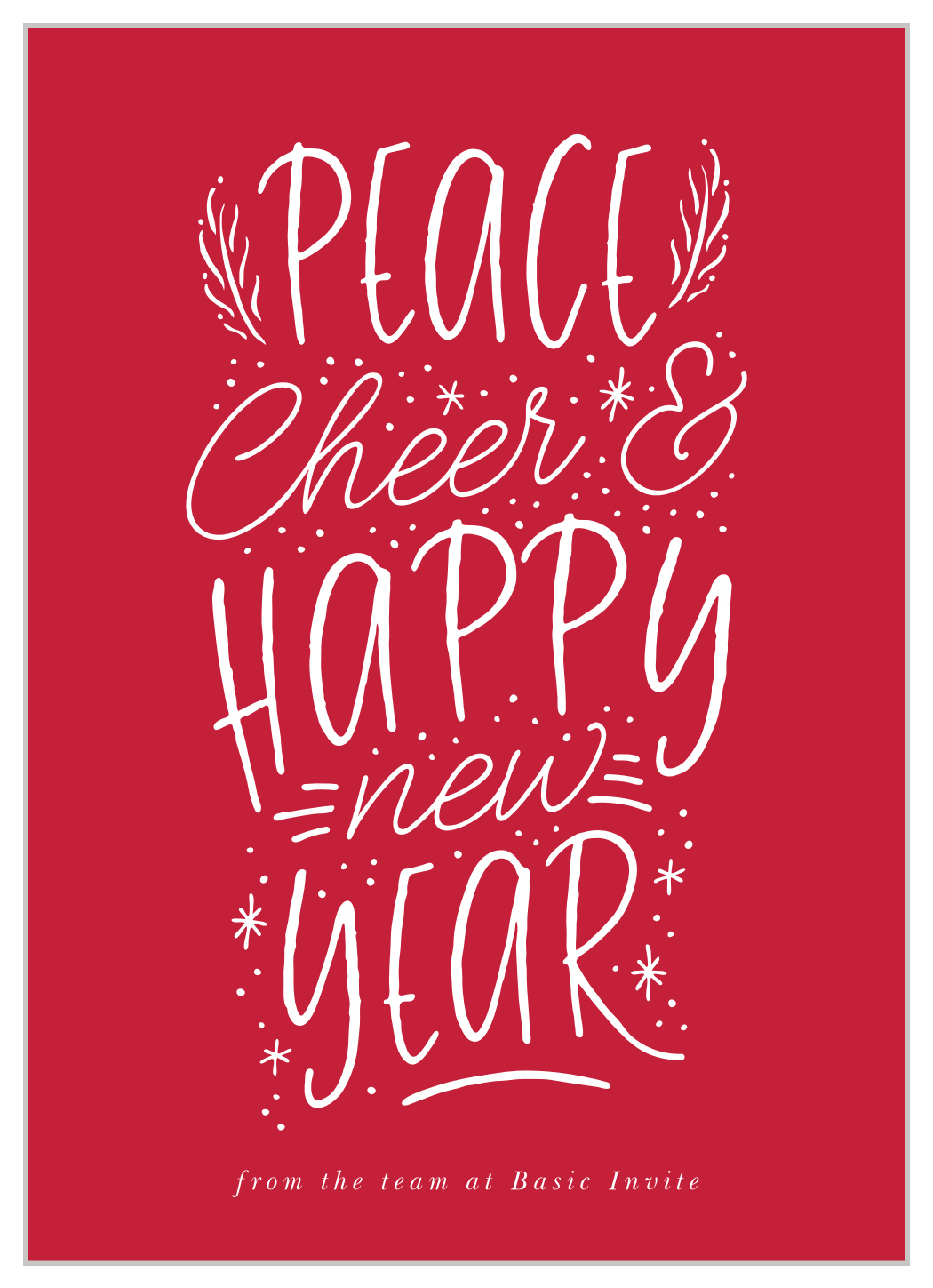 Peaceful Cheer Corporate New Years Cards