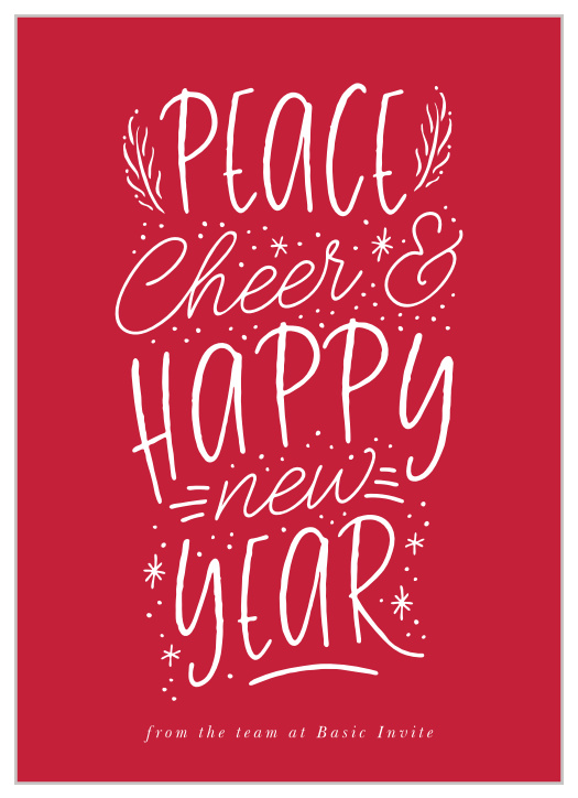 Give the gift of festive cheer with the modern look of our Peaceful Cheer Corporate New Years Cards.