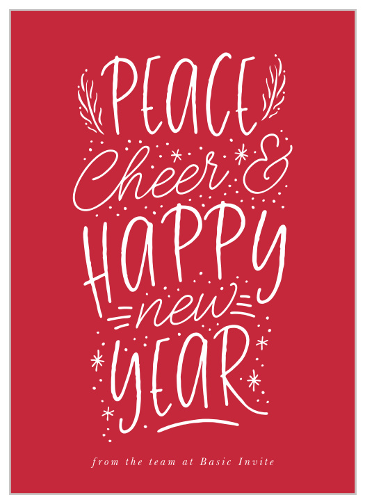Give the gift of festive cheer with the modern look of our Peaceful Cheer Corporate New Years Cards. 