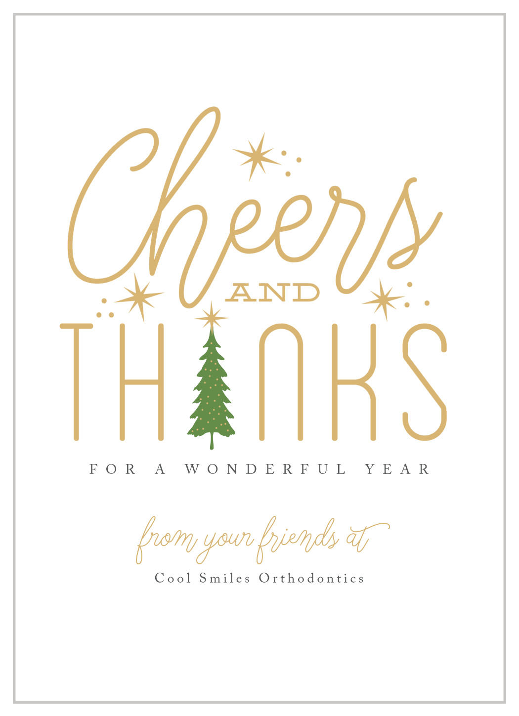 Cheers & Thanks Corporate Christmas Cards