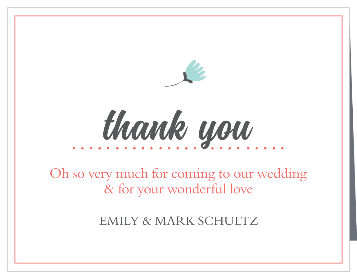 Surrounding Flowers Wedding Thank You Cards
