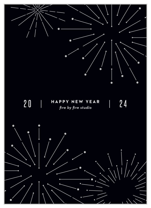 Send out your New Years greeting to your employees and clients with the sophisticated design of our Mod Bursts Corporate Holiday Cards!