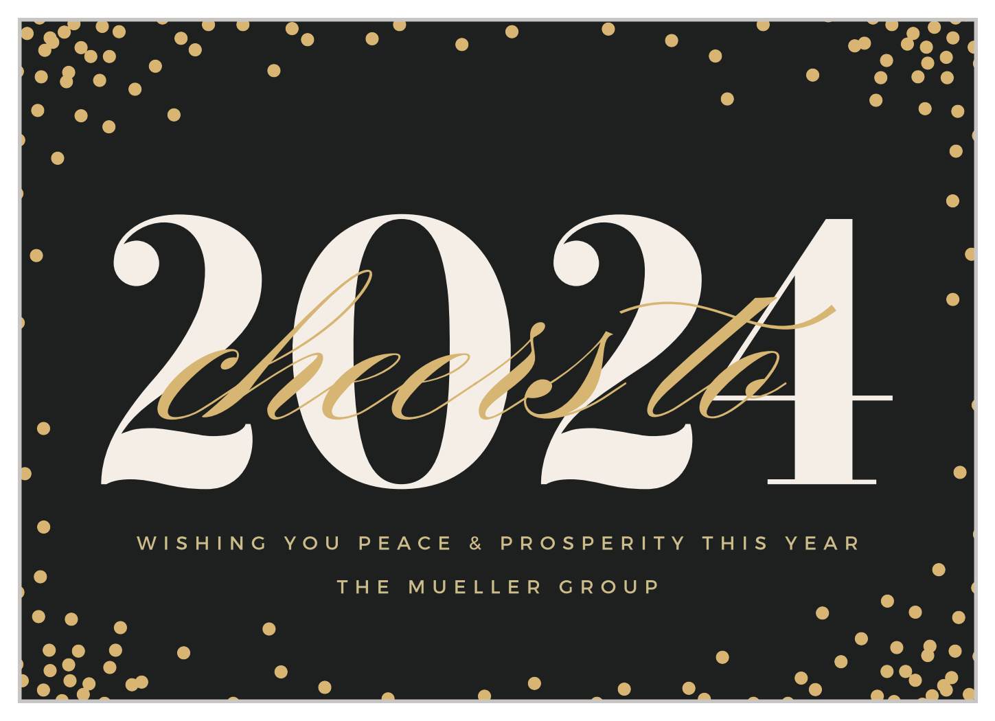 Confetti New Year Corporate New Years Cards