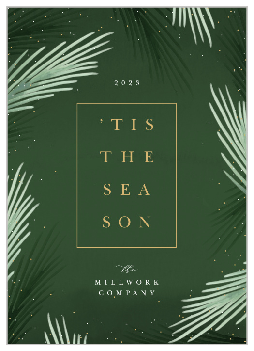 Celebrate the holiday season with our Wintergreen Pines Corporate Holiday Cards.