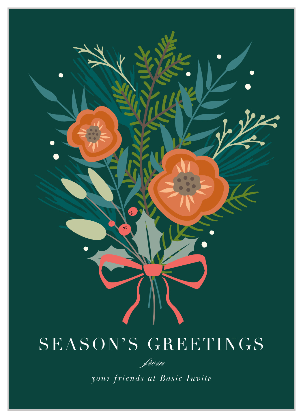 Seasonal Bouquet Corporate Holiday Cards